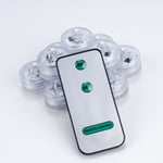 10 st/förp Mini LED lampor  vattentät med 1 fjärrkontroll