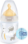 NUK First Choice+ Baby Bottle, 0 - 6 Months, Temperature Control, anti Colic Ven