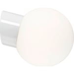 Vägglampa Classic Glob vit, 180 matt opalglas E27