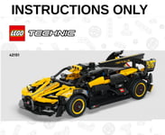 LEGO Technic Bugatti Bolide **INSTRUCTIONS ONLY** for 42151-1  FREE P&P