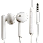 GENUINE HUAWEI AM115 WHITE 3.5 MM HANDSFREE EARPHONES FOR HUAWEI P SMART P10 P9