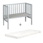 roba Co-sleeper safe asleep® 2 i 1 taupe + madrass