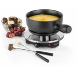 Sirloin Appareil à fondue & raclette cuve céramique 1200W - noir - Noir
