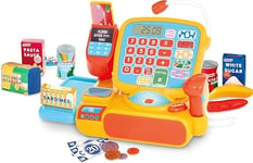 Casdon Cash Register. Toy Shopping Till Set with Working Calculator, Scanner, Pretend Money, Play Food, and More. Suitable for Preschool Toys. Playset for Children Aged 3+ , Multicolor