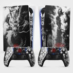 Sticker Autocollant Pour La Console Ps5, Accessoire Pour La Ps5 Jeux Vidéo, Covering Décoration Manga Pour La Console Ps5 (Dragon, Standard Disque + 2 Manettes)[Yin4184234]