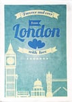 Half a Donkey London - Forever and Ever - Large Cotton Tea Towel