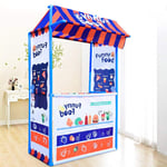 LWKBE Ice Cream/Funny Food Shop Play Tent Stand,Large Environmental Role Play Tent for Boys and Girls,Indoor and Outdoor Fun, Blue