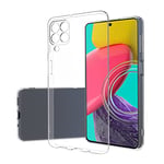 Panffaro Transparent Ultra-Thin Phone Case with Precise Anti-Slip and Anti-Fingerprint Holes, Suitable for Samsung M53