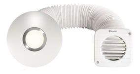 Shower Extractor Fan Bathroom Ceiling Light Kit Xpelair LED  Simply Silent