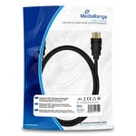 MediaRange MRCS139 HDMI Cable 1.4 with Ethernet (Gilt, Plugs To Plugs, 1.5 M)