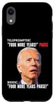 Coque pour iPhone XR Funny Biden Four More Years Teleprompter Trump Parodie