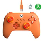 8Bitdo Ultimate C Wired Controller for Xbox, RGB Lighting Fire Ring and Hall Effect Joysticks, Compatible with Xbox Series X|S, Xbox One, Windows 10/11 - Officially Licensed (Orange)