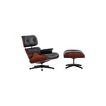 Eames Lounge & Ottoman, Nero/palisander