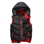 Väst Herrar Gilets Casual Utomhus Quiltat Bodywarmer Utomhus Sport Dunväst Sportjacka Ytterplaggvästar black L