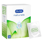Durex Naturals Thin Condoms with Extra Lube, Pack of 30