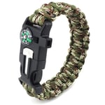 Överlevnadsarmband Survival Emergency Armband - Grön Kamouflage