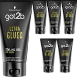 Schwarzkopf got2b Ultra Glued Styling Gel For Edges Control 150ml / Pack Of 6