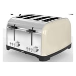 KAFF TS4YC 4 Slice Toaster Color Cream Finish 4 slice toaster with Anti-jam and high lift functions.