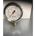 Glycerinmanometer Ø 63 RF-hus, 1/4&quot; rg. nedåt 0+160Bar/Psi