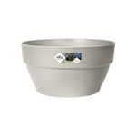 elho Vibia Campana Bowl 34 - Flower Pot for Outdoor - Ø 33.9 x H 17.4 cm - White/Silky White