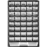 tectake 2x Sortimentskåp med sortimentbackar - svart/vit