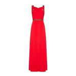 Almost Famous Womens Maxi Dress Long Red Embellished Sz 14UK