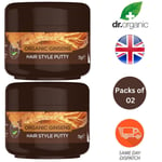 Dr Organic Ginseng Texture Hair Putty Bioactive Suitable for Vegan - Packs of 2