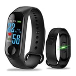 Akin M3 Smart Watch 0.96Inch Color Screen, IP67 Waterproof Fitness Tracker Smart Bracelet Blood Pressure Heart Rate Monitor for Man and Woman (Black)