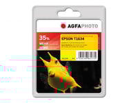 Agfaphoto - 9 Ml - Gul - Kompatibel - Återanvänd - Bläckpatron (Alternativ För: Epson 16Xl, Epson C13t16344010, Epson T1634) - För Epson Workforce Wf-2010, 2510, 2520, 2530, 2540, 2630, 2650, 2660, 2750, 2760