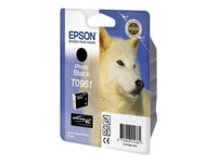 Epson T0961 - 11.4 ml - photo noire - originale - blister - cartouche d'encre - pour Stylus Photo R2880