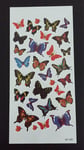 Tillfällig Tatuering 19 x 9cm - fjärilar