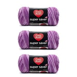 Red Heart Super Saver Lot de 3 tons violets 198 g Acrylique 4 Medium (peigné) 300 m Tricot, crochet, artisanat et amigurumi