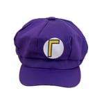Super Mario Bros Luigi Hat Letter Printed Cosplay Dräkt Newsboy Cap Baseball Kepsar För Vuxen Waluigi Wario Odyssey Cap Purple