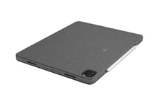 Logitech Combo Touch - tangentbord och foliefodral - med pekdyna - QWERTZ - tysk - oxford-grå Inmatningsenhet