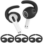 AHASTYLE Apple AirPods 3 öronkrokar, 3 par, Storlek L - Svart