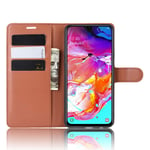 MIFanX HTC Desire 20 Pro Case,PU Leather Flip Folio Wallet Cover With [Card Slots] for HTC Desire 20 Pro(Brown)