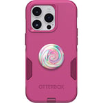 OtterBox Bundle COMMUTER SERIES Case for iPhone 14 PRO - (INTO THE FUCHSIA) + PopSockets PopGrip - (JAWBREAKER GLOSS)