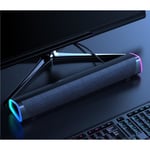 Le noir - Sound bar for Laptop PC Theater TV 3.5mm 3D Surround Soundbar Bluetooth 5.0 Speaker Wired Computer