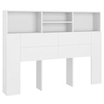 vidaXL Sänggavel med förvaring vit 140x19x103,5 cm Vit