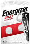 Energizer 2032 Lithium Coin Battery, 2 each