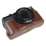 Canon PowerShot G5 X Mark II durable leather case - Coffee