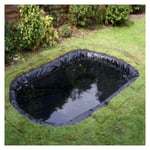 Multi Size Fish Pond Liner 6x4m 6x5m Heavy Duty HDPE Pool Waterproof Reinforced Landscape, Black Fish Pond Liner for Water Ponds Streams FountainsHome Garden Rubber Pond(Size:6x3M(20x10ft),Color:20S)