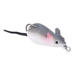 Topwater Lure, Sturdy and Durable Artificial Convenient To Use Mouse Lure Fishing Lures, Tackle Accessory for Fisherman the Best Gift Fishing(Light gray)