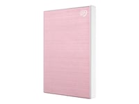 Seagate One Touch Hdd Stkb2000405 - Hårddisk - 2 Tb - Extern (Bärbar) - Usb 3.2 Gen 1 - Roséguld - Med 2 Års Seagate Rescue Data Recovery