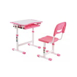 Vipack skrivebord med stol til børn Comfortline 201 pink og hvid