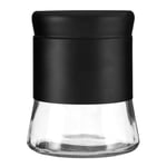 Premier Housewares Grey Steel Wrap Glass Storage Jar 800ml Capacity Clear Glass Screw-On Lid Keep Food Fresh Storage Container Kitchen Storage Jar 12 x 14 x 12 cm