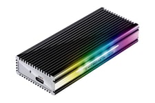 LC Power LC-M2-C-MULTI-RGB - lagringspakning - M.2 NVMe Card / SATA 10Gb/s - USB 3.2 (Gen 2)