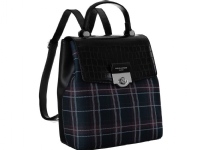 David Jones Women's backpack with a checkered front, closed with a flap, eco leather David Jones Not applicable