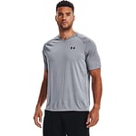 Under Armour Men's Tech 2.0 V-Neck Short Sleeve T-Shirt, Steel (035)/Black, Medium
