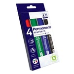 Anker Permanent Marker (4-pack) En Storlek Flerfärgad Multicoloured One Size